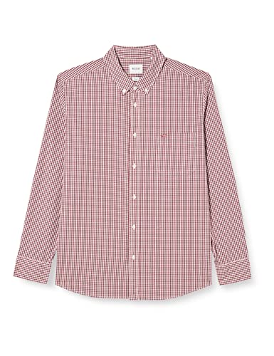 MUSTANG Klasyczna koszula męska Style Clemens Gingham Sh, Gingham Check_red 12401, S