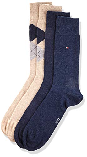 Tommy Hilfiger Skarpety męskie (2 sztuki), Be?owy Melan?, 39-42 EU