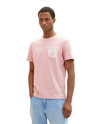 TOM TAILOR Koszulka męska 1036371, 11055-Morning Pink, XXL, 11055 – Morning Pink, XXL
