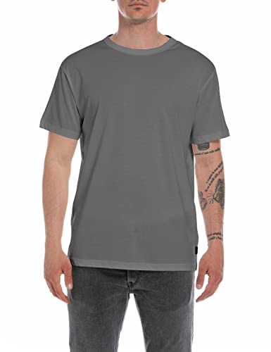 Replay Męski T-shirt M6450, szary (Steel Grey), XXL, 319 Steel Grey, XXL