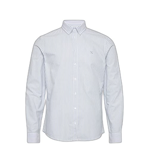 CASUAL FRIDAY Męska koszula CFAnton LS BD w paski. Oxford, 174030_Silver Lake Blue, XL, 174030_silver Lake Blue, XL