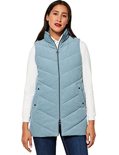 Street One Damska kamizelka pikowana, Milky Jade Blue, 40