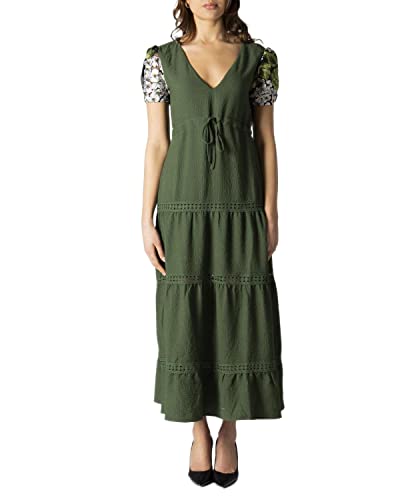 Desigual Damska sukienka Vest_gingy Casual, zielony, XS
