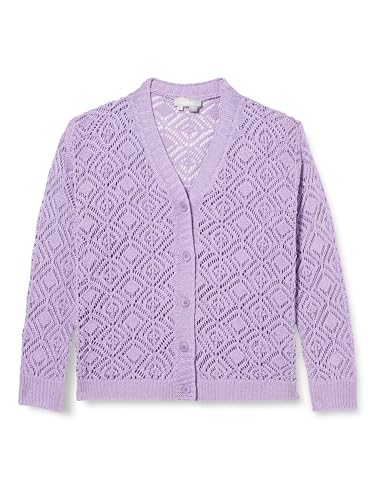 LEOMIA Damski kardigan z dzianiny 10426983-LE02, liliowy, XL, bez, XL