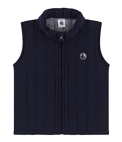Petit Bateau Unisex Baby A091Z kurtka bez rękawów, niebieski smoking, 36 miesięcy, Niebieski smoking, 3 Lat