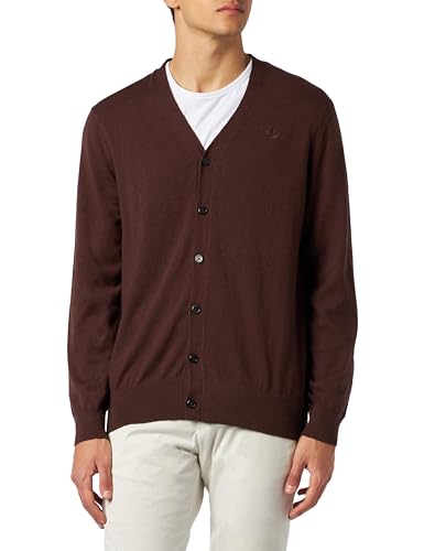baradello Męski kardigan 31824902-BA01, ciemnobrązowy, L, ciemnobrązowy, L