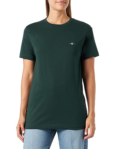 GANT Koszulka męska Slim Shield SS, Tartan Green, S