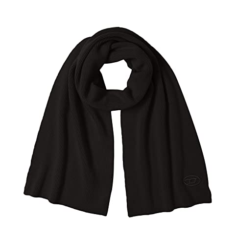 DIESEL K-Coder Scarf Szalik, Black, Jeden rozmiar Unisex Dorośli, BLACK BLACK BLACK, rozmiar uniwersalny