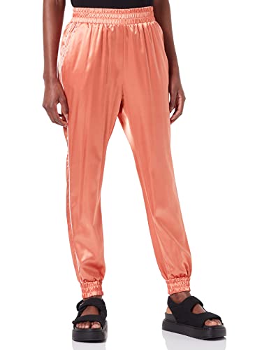 Moschino Damskie spodnie do biegania ze streczu, satynowe, Rosa, M