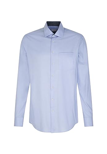Seidensticker Męska koszula z długim rękawem Comfort Fit, jasnoniebieski, 49