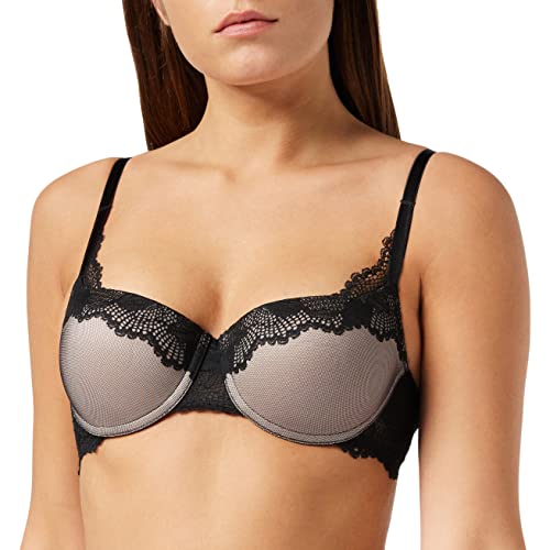 Triumph Damski Lace Spotlight WHU01 półmisek biustonosz, czarny (Black 0004), rozmiar producenta: 70A