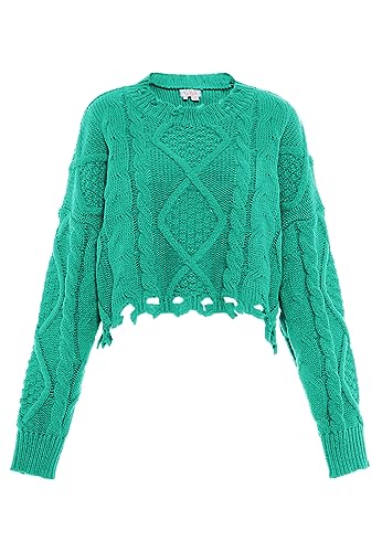 gaya Damski top z dzianiny ZIELONY XL/XXL, zielony, XL
