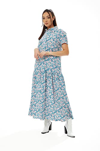 Liquorish Damska sukienka maxi w kwiaty w kolorze białym na co dzień, 16