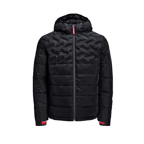 JACK&JONES męska kurtka pikowana JCOBERG, czarna, S