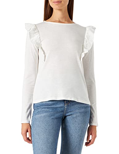 Springfield Damska koszula Camiseta Manga Larga Volantes, kolorowy, XS