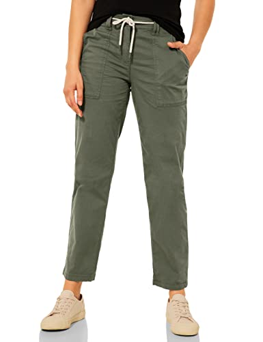 Cecil Damskie spodnie bawełniane B375358, Desert Olive Green, W27/L30