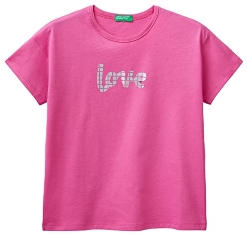 United Colors of Benetton Koszulka dziewczęca z krótkim rękawem, Fuxia 1y8, S