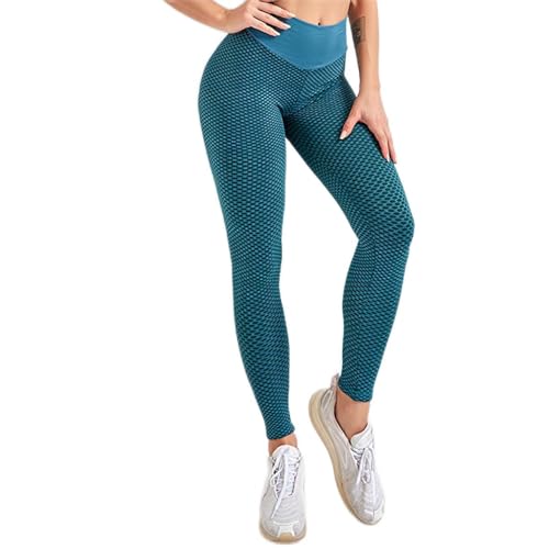 EULLA Legginsy do jogi z wysokim stanem dla kobiet, Zielony 04, S