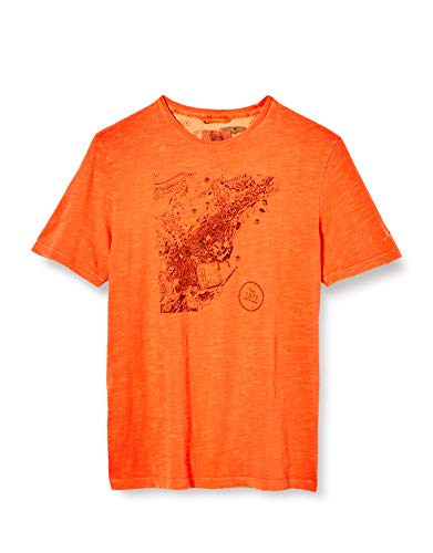 Camel Active Męski T-Shirt Z Rękawem 1/2, Pomarańczowy 09, Xl