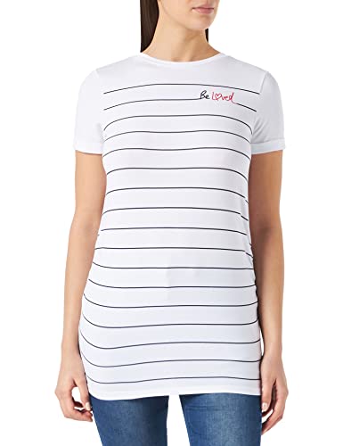 Esprit Maternity Koszulka damska z krótkim rękawem, Jasna biel - 101, 36 PL