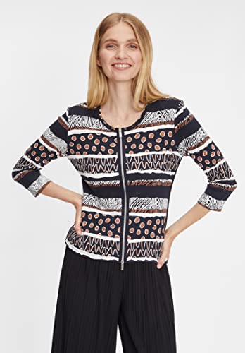 Betty Barclay Damska kurtka Maria Shirt, ciemnoniebieska/brązowa, 40