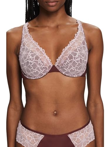 ESPRIT Damski biustonosz Big Flower Lace RCS Uw biustonosz z pełnym pokryciem, Rust Brown, 75C