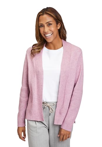 Betty & Co Damska kurtka z dzianiny, długa, rękaw 1/1, Lilac Melange, 46