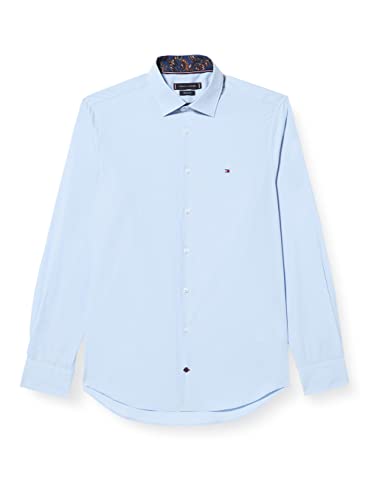 Tommy Hilfiger Męska sukienka popelinowa, Custom Color Light Blue, 36