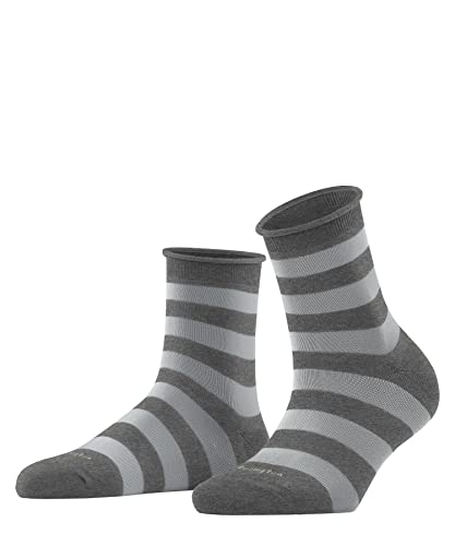 Burlington Kobiety Krótkie skarpety Aberdeen W SSO Bawełna z wzorem 1 Para, Szary (Light Grey Melange 3390), 36-41