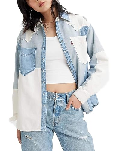 Levi's Damska koszula Donovan Western, Koc patchworkowy, M