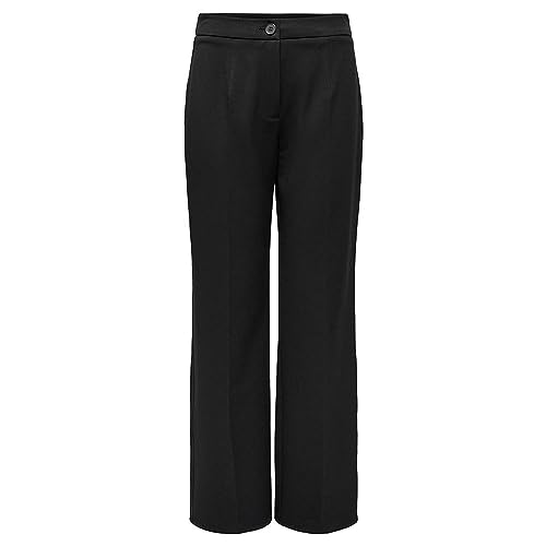 ONLY Damskie spodnie Onlmia Hw Straight Pant TLR Noos, czarny, 44W / 32L
