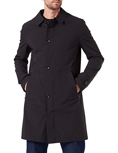 bugatti Męski płaszcz 334200-39062, czarny 290, standardowy, czarny-290, 50