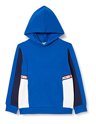 United Colors of Benetton Chłopięca bluza z kapturem z długim rękawem, Bluette z białą wstążką 07v, 120