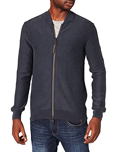 camel active Męska kurtka z dzianiny, niebieski (Night Blue), XL