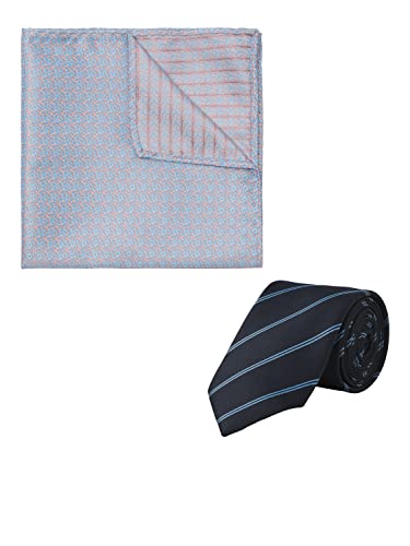 JACK & JONES Jacsummer Tie pudełko prezentowe zestaw z krawatem i muchą, Pale Blue/Pack:Tie + Hankie, One Size, Pale Blue/Pack:tie + Hankie, Rozmiar Uniwersalny