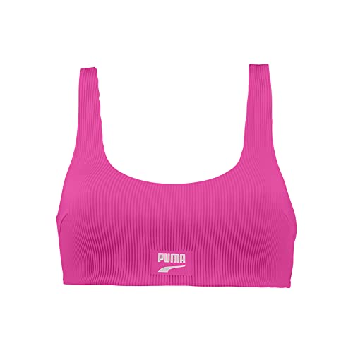 PUMA Damski top z dekoltem w kształcie skuter, neonowy różowy, XL, różowy neonowy, XL