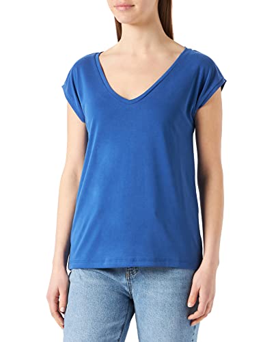 PIECES Damska koszulka PCKAMALA Tee NOOS BC T-shirt, Mazarine Blue, S