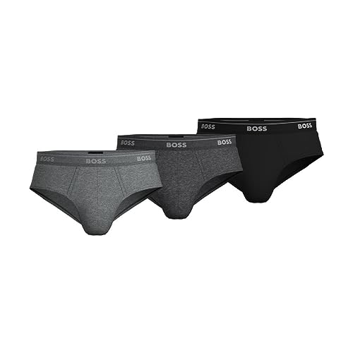 Hugo Boss Męskie figi 3p Us Co 01breve 10145963 01, Węgiel/czarny/ciemnoszary, XL