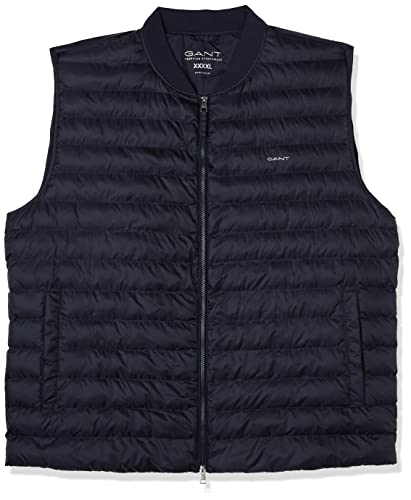 GANT Męska kurtka Light Padded Bomber Gilet, niebieski (Evening Blue), standardowa