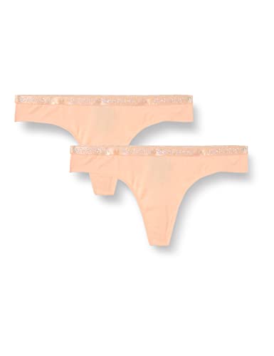 Emporio Armani Stringi bawełniane Basic damskie, Morela, S