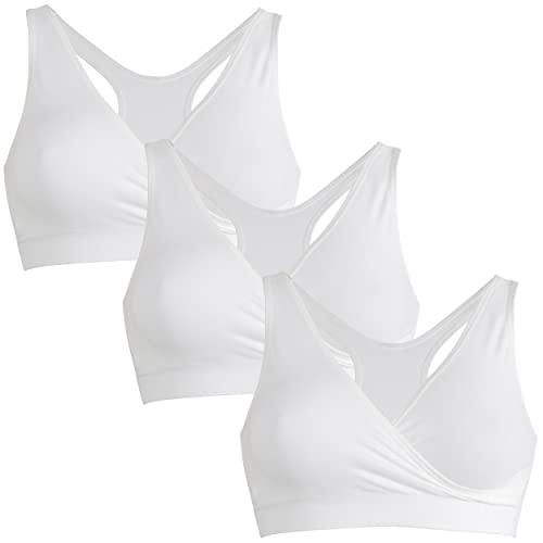 Medela Sbra S WHT en FR RU Bundle (X3), biustonosz, biały, S damski, Biały., S