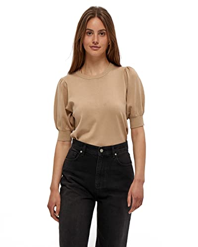 Minus Damska koszulka z dzianiny Liva, Piasek Nomad, XS