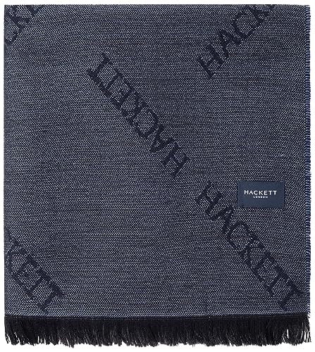Hackett London Męski szalik Tonal Tossed Hackett, Niebieski (granatowy), Rozmiar uniwersalny