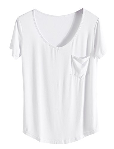 Sykooria Damskie koszulki sportowe koszulki z krótkim rękawem joga siłownia bieganie top damski szybkoschnący t-shirt z krzyżem/otwartymi plecami odzież sportowa, A6# biała (zwykła koszulka), S