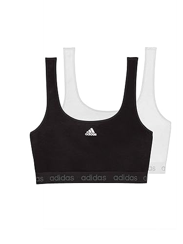 adidas Biustonosz Crop (2 sztuki), czarny/biały, L