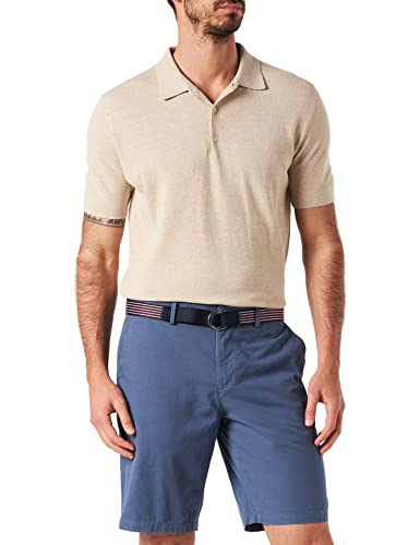 Tommy Hilfiger Harlem męski krótki pasek o splocie diagonalnym, Zgasłe indygo, 29W