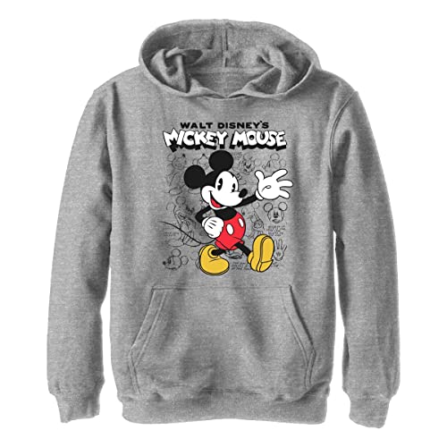 Disney Chłopięca bluza z kapturem Sketchbook, Sportowa Heather, L, Sportowa wrzosowa, L