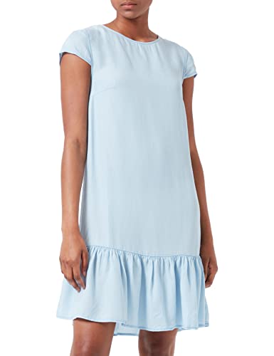 TOM TAILOR Damski sukienka jeansowa z falbaną 1031342, 10110 - Blue Denim, 34