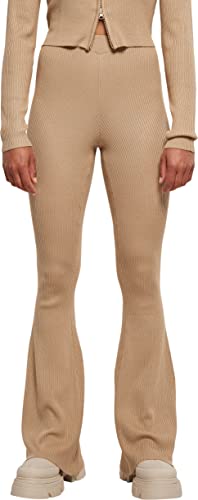 Urban Classics Damskie damskie legginsy z dzianiny ściągającej do butów do jogi, Beżowy Union Beige, XS