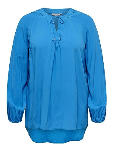 ONLY CARMAKOMA Women's CARSOLINA SOLID LS TOP WVN bluzka, Turkish Tile, 44, turkish tile, 44